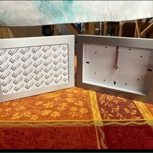 Porsche Design Silver and White Desk Clock